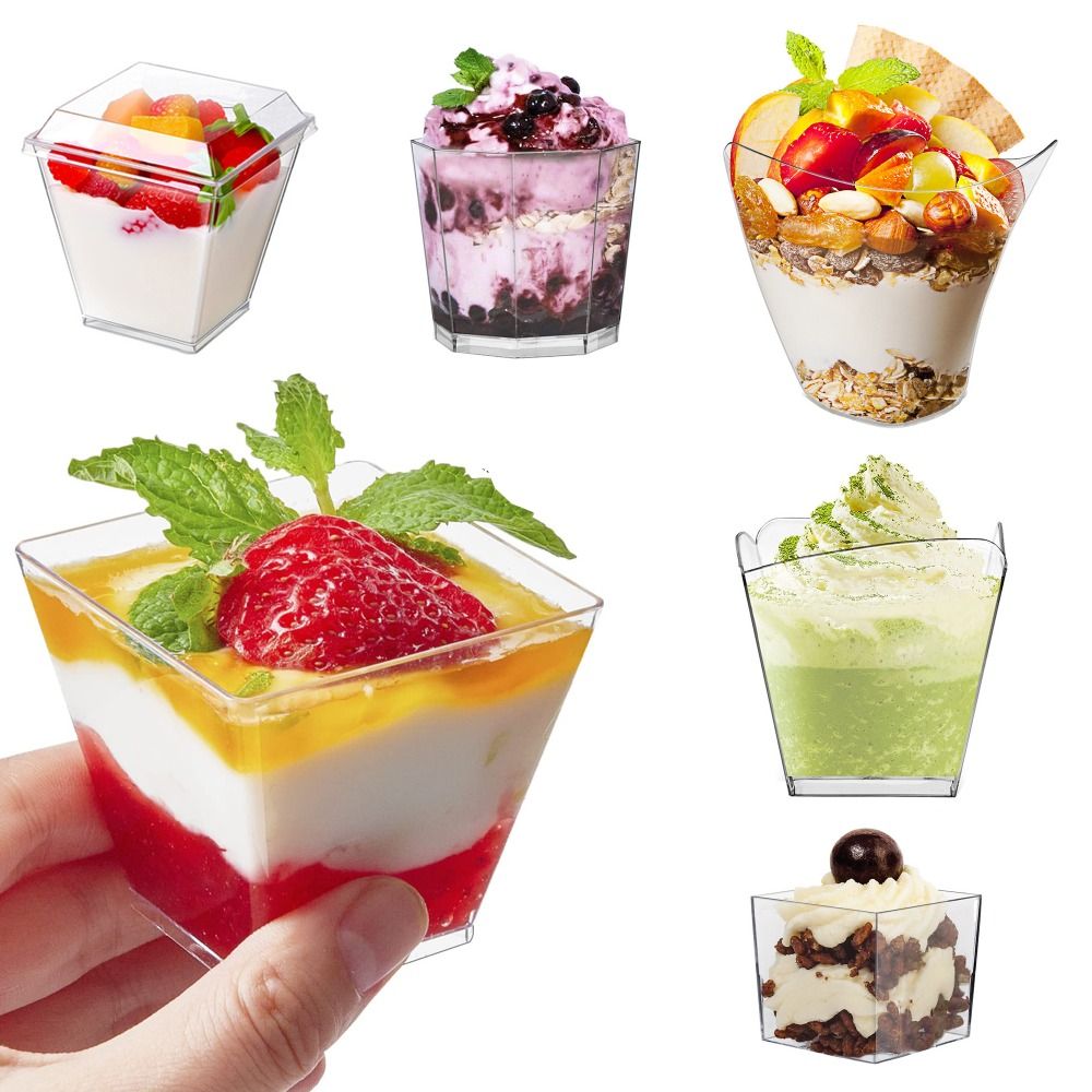 Sauce Dipping Cup - 10Pcs Yogurt Cup Disposable Mousse Cup