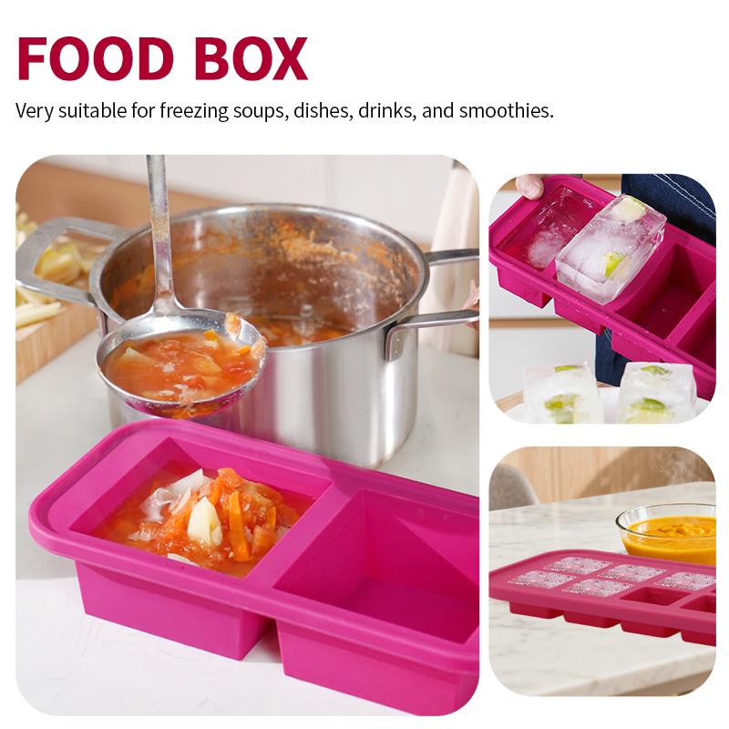 2 Or 3-Piece Silicone Freezer  - Meal Prep Template recension och pris