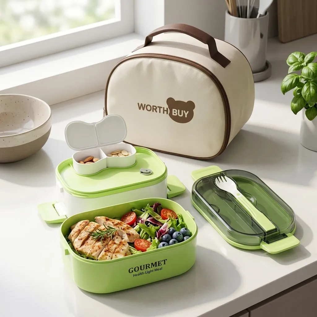 Microwavable Plastic Bento Box - Meal Prep Or Prep Meal recension och pris