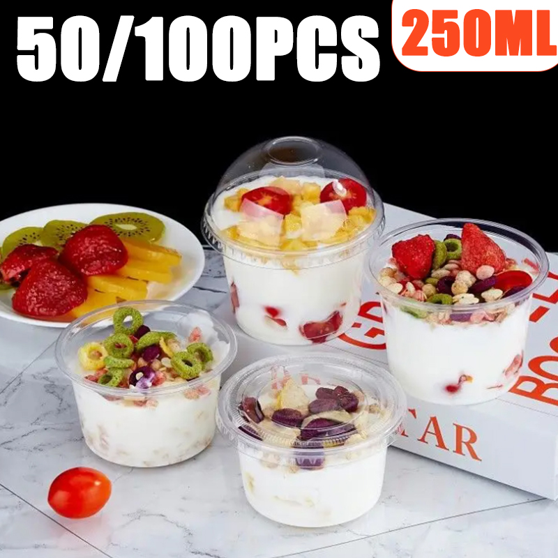 50/100PCS 250ML Disposable Pla - Sauce Dipping Cup recension och pris