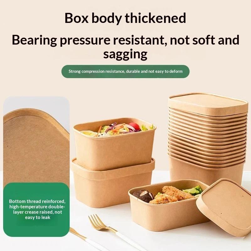 10Pcs Square Disposable Kraft  - Meal Prep Bowl recension och pris
